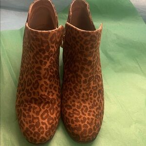Leopard Print Ankle Boots